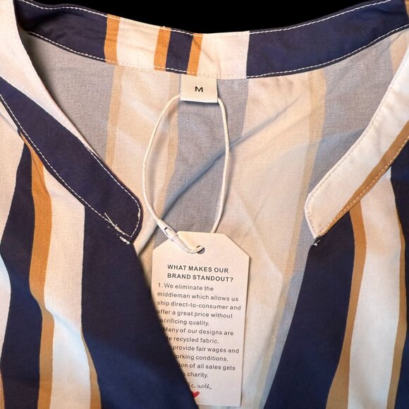 NWT Striped Midi Dress – Size M - Picture 2 of 2